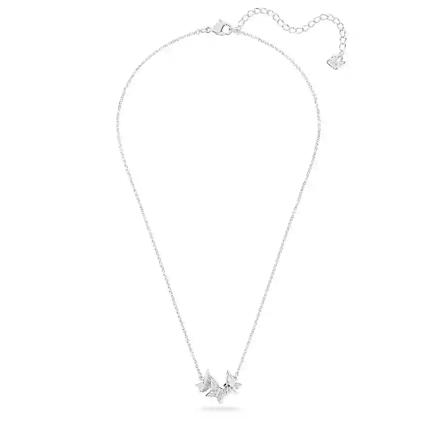 Resim Idyllia Lilia Kolye, Kelebek, Beyaz, Rodyum kaplama