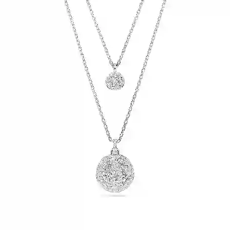 Resim Meteora Katlı Kolye, Beyaz, Rodyum kaplama