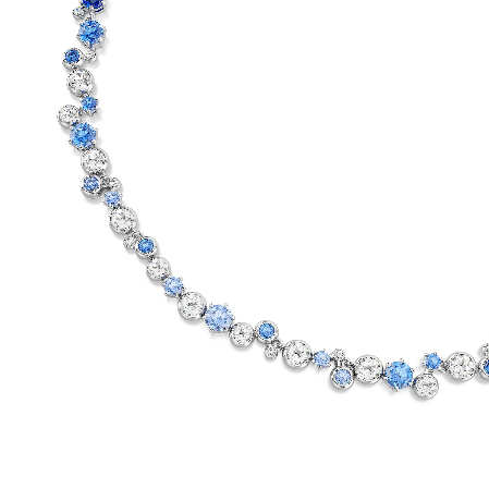 Resim Constella Kolye, Karışık kesimler, Mavi, Rodyum kaplama