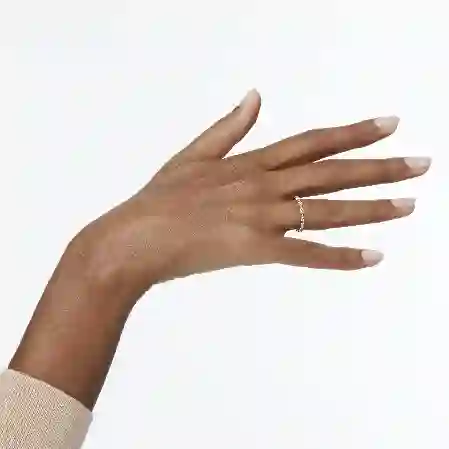 Resim Vittore Yüzük, Markiz kesim, Beyaz, Pembe altın rengi kaplama