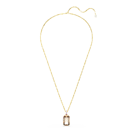 Resim Millenia Kolye, Sekizgen kesim, Caramel, Altın rengi kaplama