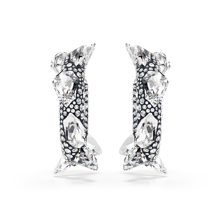 Resim Sublima halka küpeler, Çivi, Beyaz, Rodyum kaplama