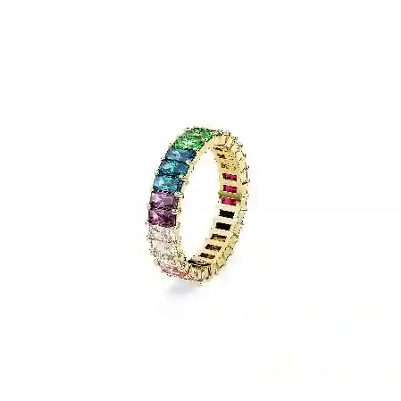 Resim Matrix Yüzük, Baget kesim, Çok renkli, Altın rengi kaplama