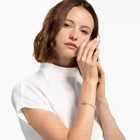 Resim Una Bileklik, Yonca, Pembe, Pembe altın rengi kaplama