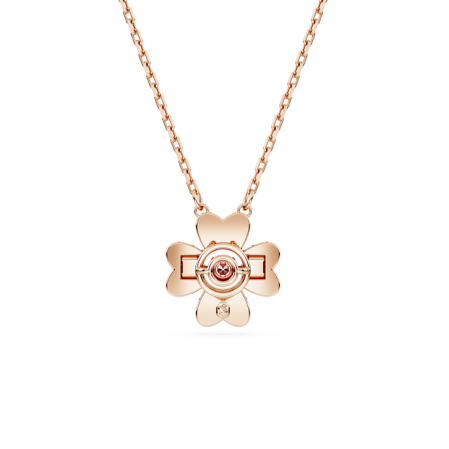 Resim Idyllia Kolye, Yonca, Beyaz, Pembe altın rengi kaplama