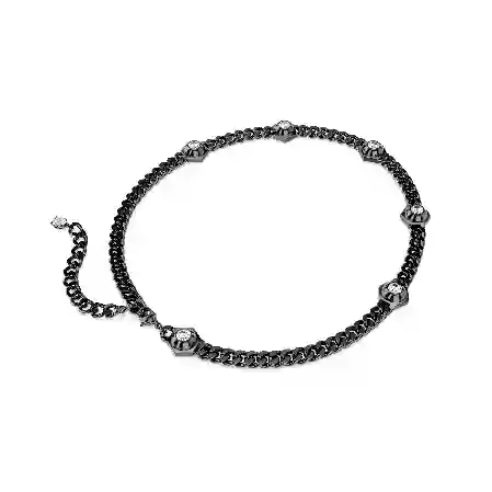 Resim Numina Kolye, Yuvarlak kesim, Beyaz, Rutenyum kaplama