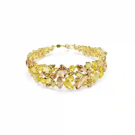 Resim Gema Gerdanlık, Karışık kesimler, Sarı, Altın rengi kaplama