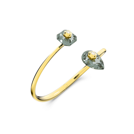 Resim Numina Bileklik, Karışık kesimler, Gri, Altın rengi kaplama