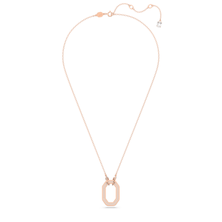 Resim Dextera Kolye, Sekizgen şekil, Beyaz, Pembe altın rengi kaplama