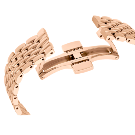 Resim Crystalline wonder Saat, İsviçre Üretimi, Metal bileklik, Rose Altın tonu, Pembe altın rengi yüzey