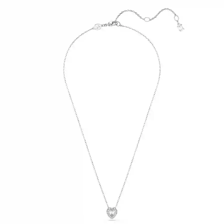 Resim Ariana Grande x Swarovski Kolye, Karışık kesimler, Kalp, Beyaz, Rodyum kaplama