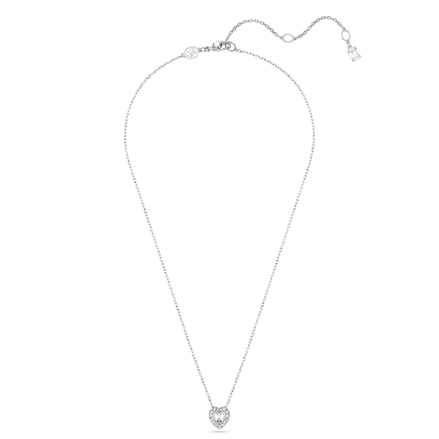 Resim Ariana Grande x Swarovski Kolye, Karışık kesimler, Kalp, Beyaz, Rodyum kaplama