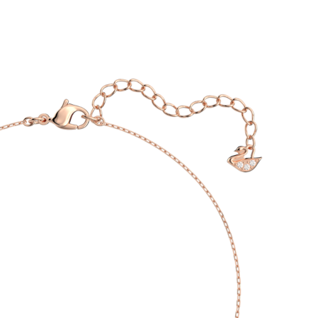 Resim Stilla Attract Kolye, Kare kesim, Beyaz, Pembe altın rengi kaplama