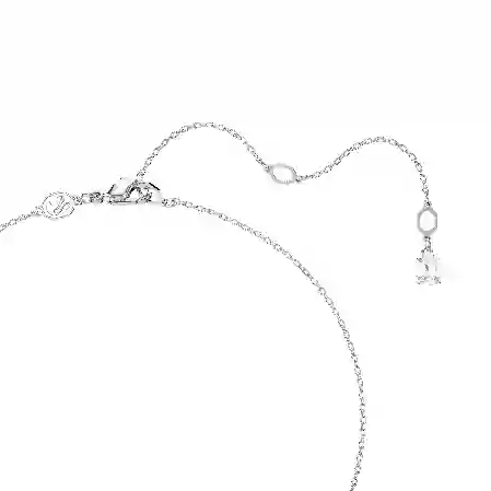 Resim Stilla Kolye, Sekizgen kesim, Beyaz, Rodyum kaplama