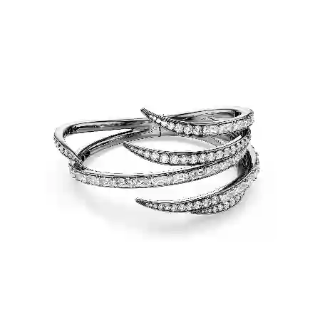 Resim The Vienna Collection Bileklik, Tüy, Beyaz, Rutenyum kaplama