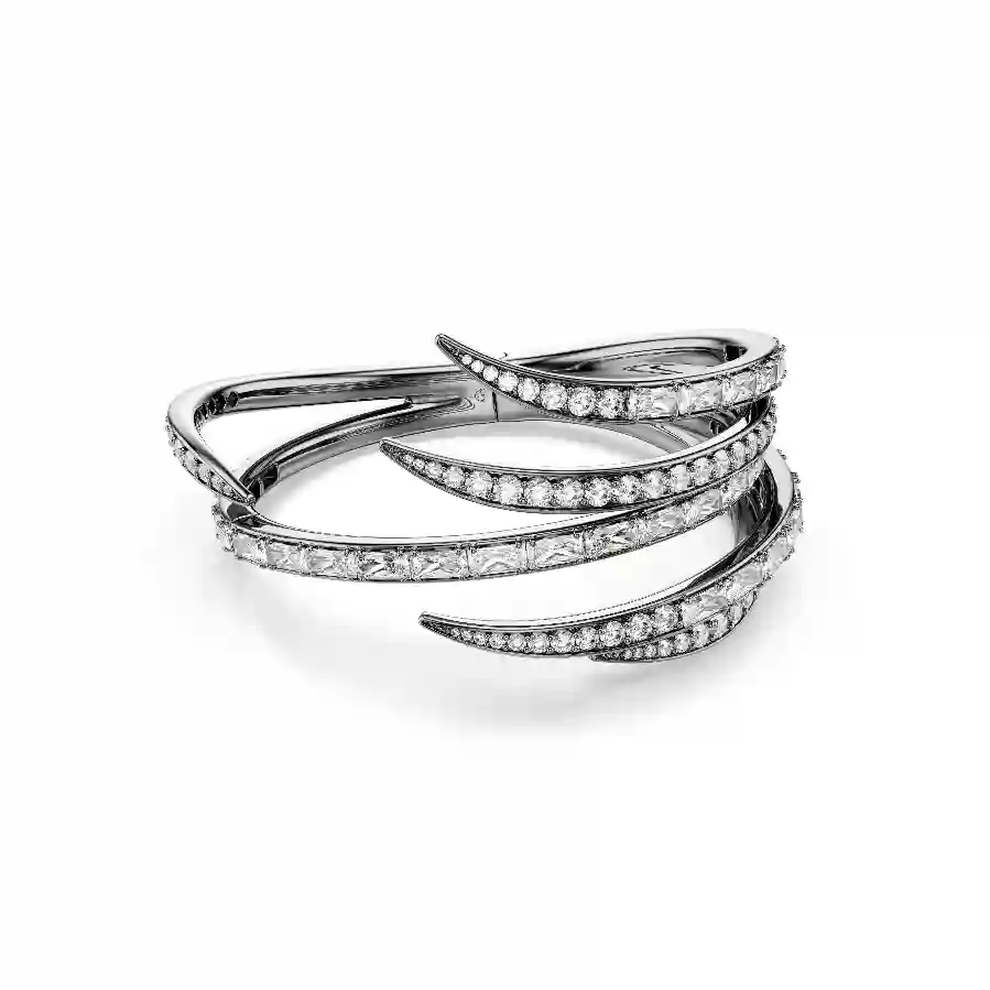 Resim The Vienna Collection Bileklik, Tüy, Beyaz, Rutenyum kaplama