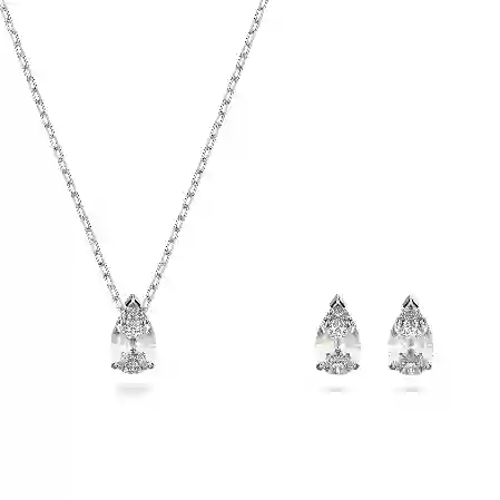 Resim Attract Set, Armut kesim, Beyaz, Rodyum kaplama