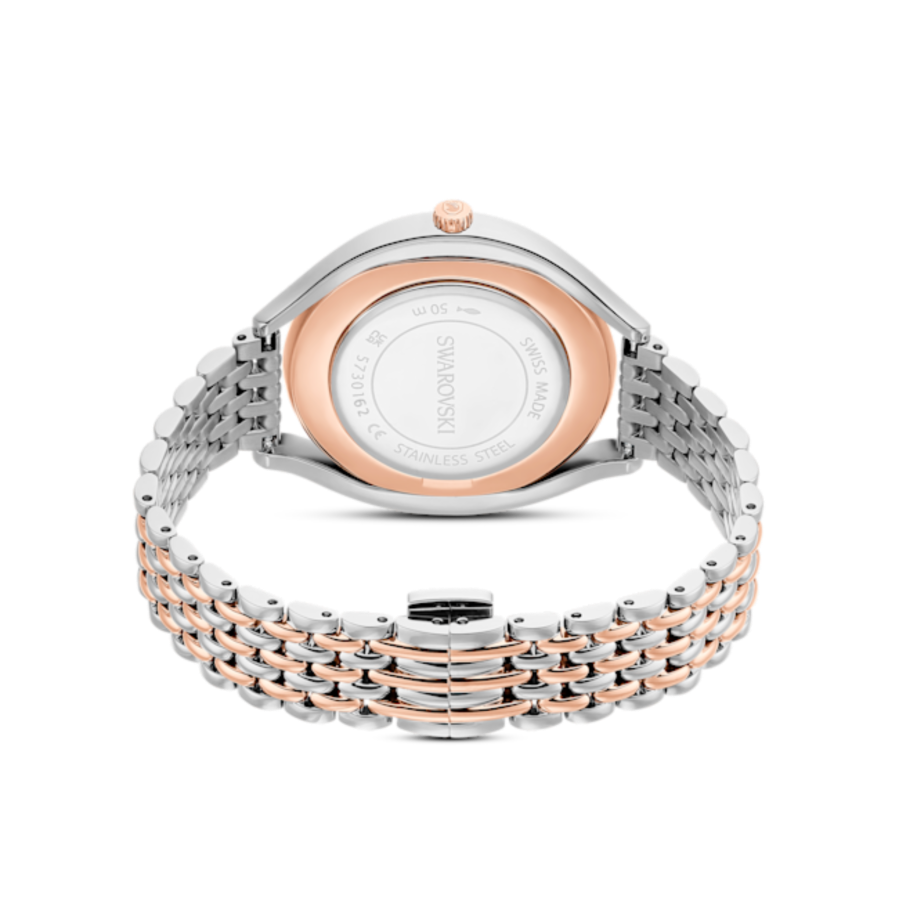 Resim Crystalline aura Saat, İsviçre Üretimi, Metal bileklik, Rose Altın tonu, Karışık metal yüzey