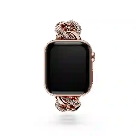 Resim Zincir kordon, Apple Watch® 40 mm ve 41 mm ile uyumlu, Rose Altın tonu, Pembe altın rengi yüzey