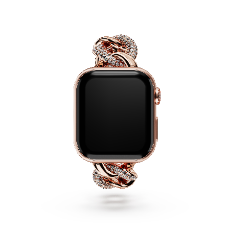 Resim Zincir kordon, Apple Watch® 40 mm ve 41 mm ile uyumlu, Rose Altın tonu, Pembe altın rengi yüzey