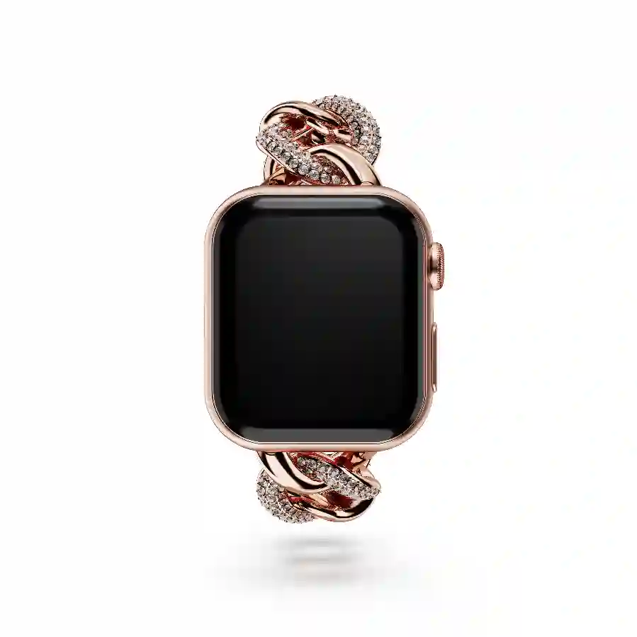 Resim Zincir kordon, Apple Watch® 40 mm ve 41 mm ile uyumlu, Rose Altın tonu, Pembe altın rengi yüzey