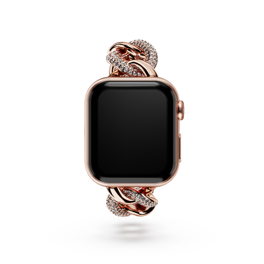 Resim Zincir kordon, Apple Watch® 40 mm ve 41 mm ile uyumlu, Rose Altın tonu, Pembe altın rengi yüzey
