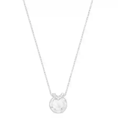 Resim Bella V Kolye, Yuvarlak kesim, Beyaz, Rodyum kaplama