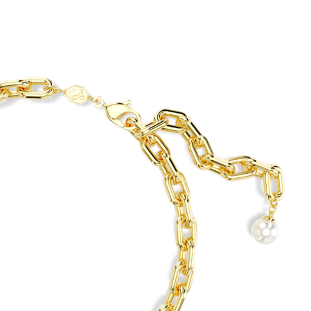 Resim Idyllia Kolye, Kristal inciler, Deniz Kabuğu, Beyaz, Altın rengi kaplama