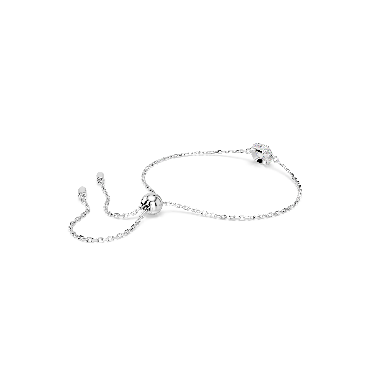 Resim Birthstone Bileklik, Kare kesim, Nisan, Beyaz, Rodyum kaplama