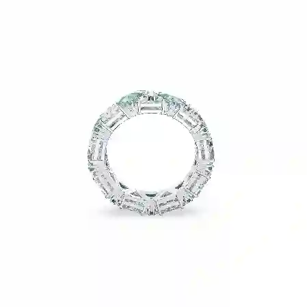 Resim Ortyx Kokteyl Yüzüğü, Üçgen kesim, Yeşil, Rodyum kaplama