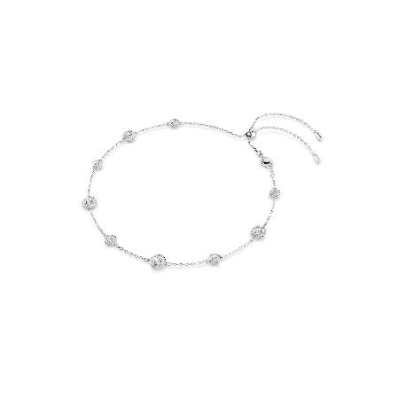 Resim Una Angelic Kolye, Yuvarlak kesim, Çift taraflı motifler, Beyaz, Rodyum kaplama