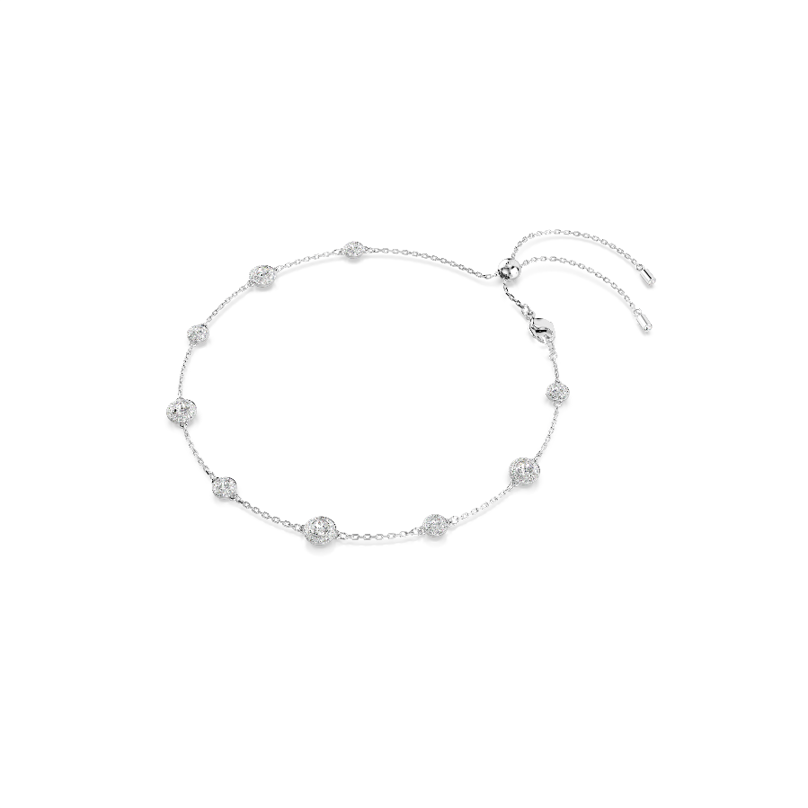 Resim Una Angelic Kolye, Yuvarlak kesim, Çift taraflı motifler, Beyaz, Rodyum kaplama