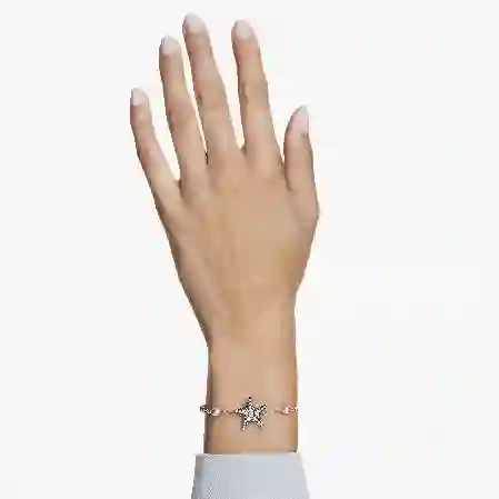 Resim Idyllia Bileklik, Kristal inciler, Denizyıldızı, Çok renkli, Altın rengi kaplama