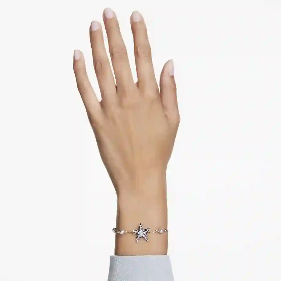 Resim Idyllia Bileklik, Kristal inciler, Denizyıldızı, Çok renkli, Altın rengi kaplama