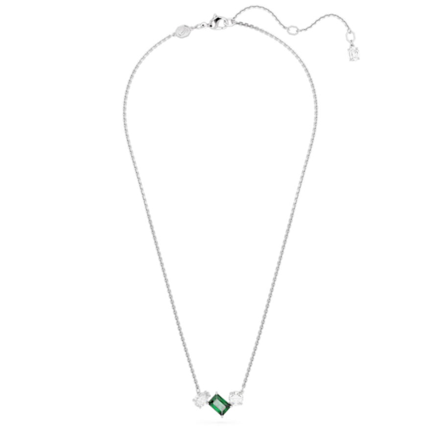 Resim Mesmera Kolye, Karışık kesimler, Yeşil, Rodyum kaplama