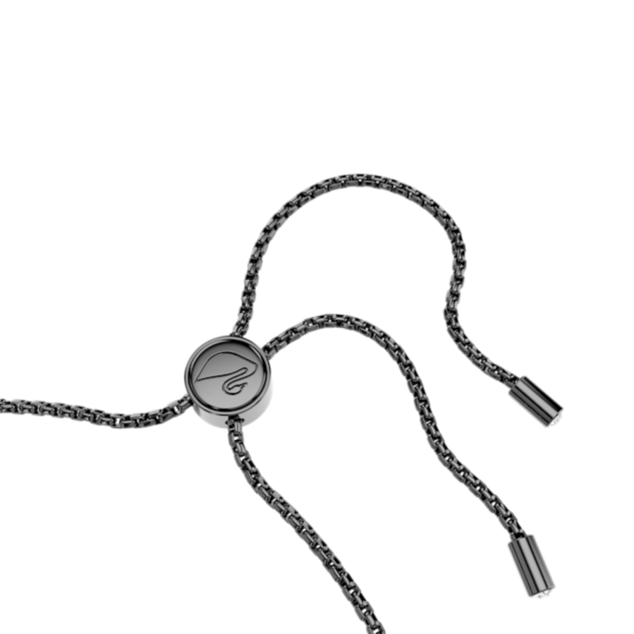 Resim Tennis bileklik, Karışık yuvarlak kesimler, Siyah, Rutenyum kaplama