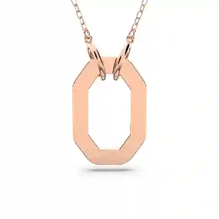 Resim Dextera Kolye, Sekizgen şekil, Beyaz, Pembe altın rengi kaplama