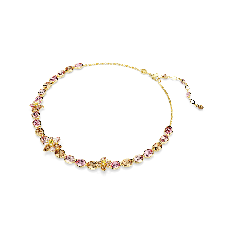 Resim Idyllia Kolye, Karışık kesimler, Çiçek, Çok renkli, Altın rengi kaplama