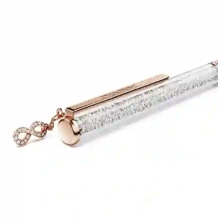 Resim Crystalline Silk Tükenmez Kalem, Infinity, Pembe lakeli, pembe altın rengi kaplama