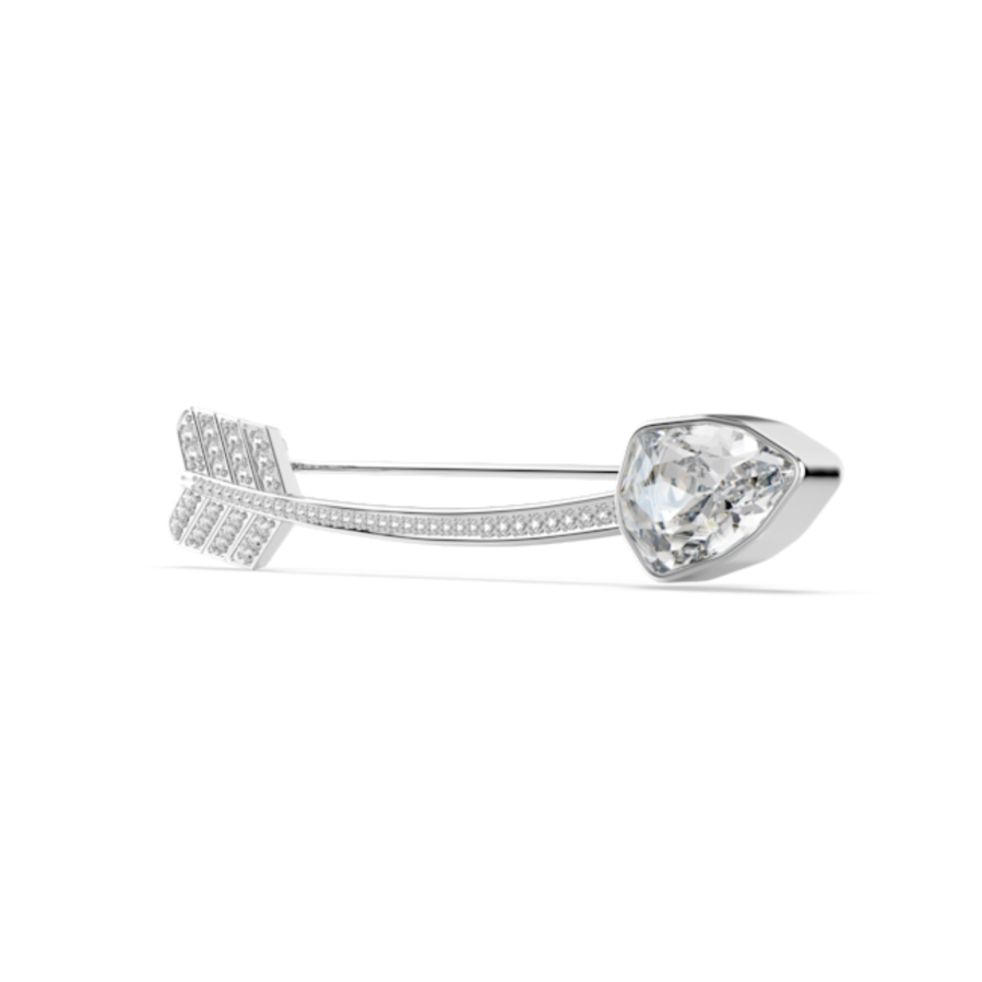 Resim Idyllia Broş, Karışık kesimler, Ok, Beyaz, Rodyum kaplama