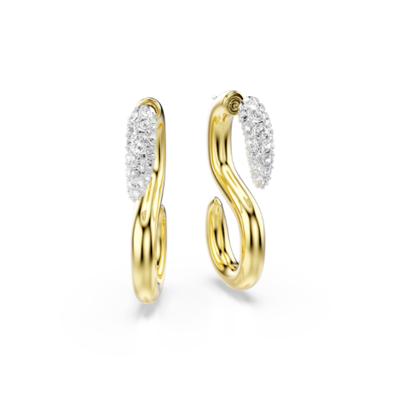 Resim Dextera Küpeler, Yuvarlak kesim, Beyaz, Karışık metal yüzey