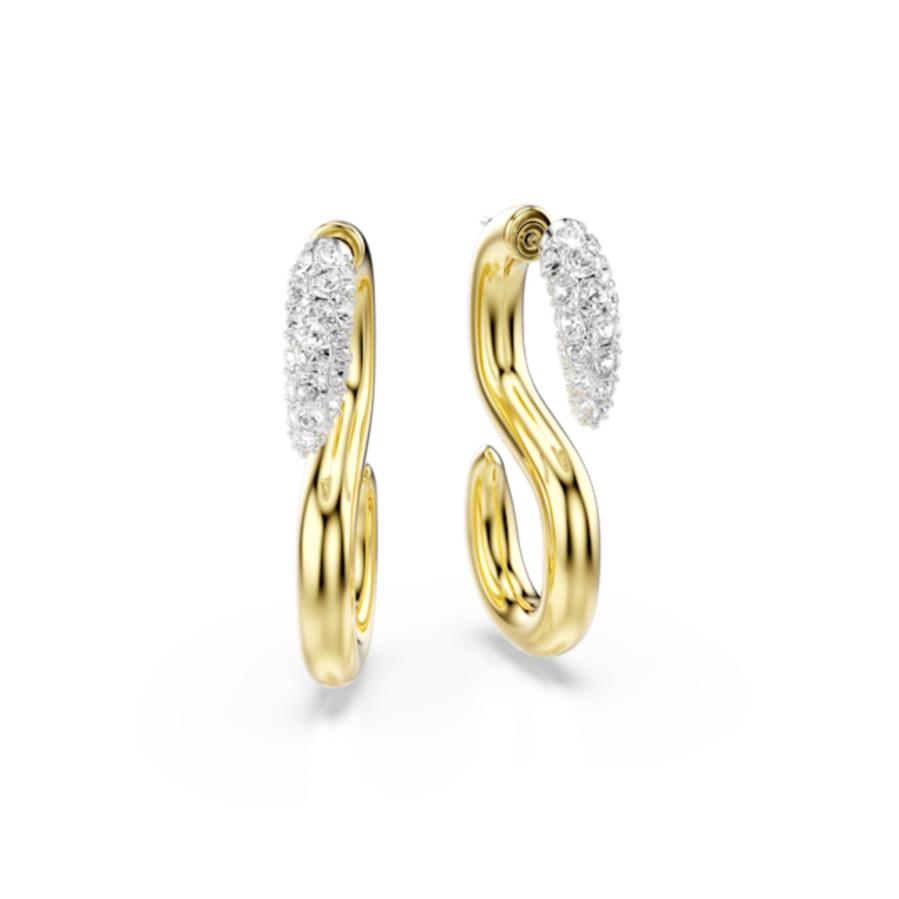 Resim Dextera Küpeler, Yuvarlak kesim, Beyaz, Karışık metal yüzey