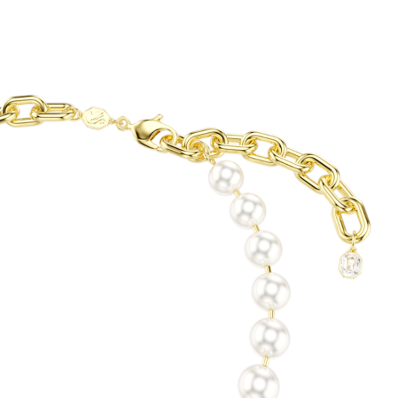 Resim Idyllia Kolye, Kristal inci, Beyaz, Altın rengi kaplama