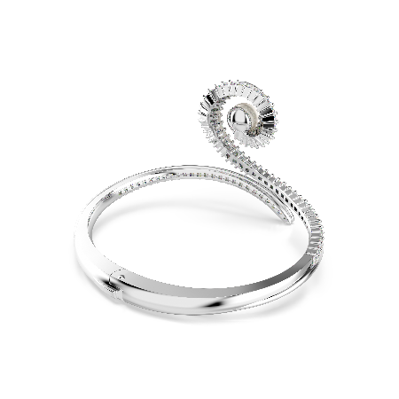 Resim Ariana Grande x Swarovski Bileklik, Kristal inci, Baget kesim, Beyaz, Rodyum kaplama
