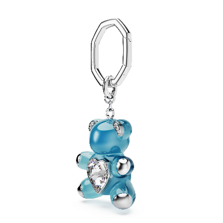 Resim Teddy Anahtarlık, Ayıcık, Mavi, Rodyum kaplama