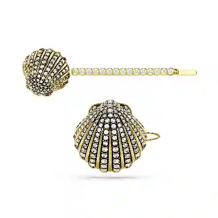 Resim Idyllia Saç İğnesi, Set (2), Deniz Kabuğu, Beyaz, Karışık metal yüzey