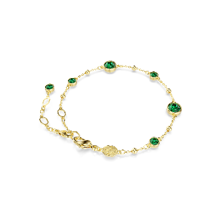 Resim Imber Bileklik, Yuvarlak kesim, Yeşil, Altın rengi kaplama