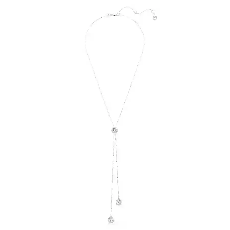 Resim Una Angelic Y Kolye, Yuvarlak kesim, Beyaz, Rodyum kaplama