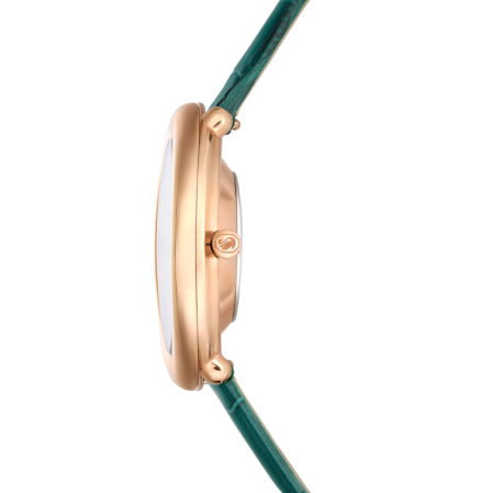 Resim Imber Saat, İsviçre Üretimi, Deri kayış, Yeşil, Pembe altın rengi yüzey