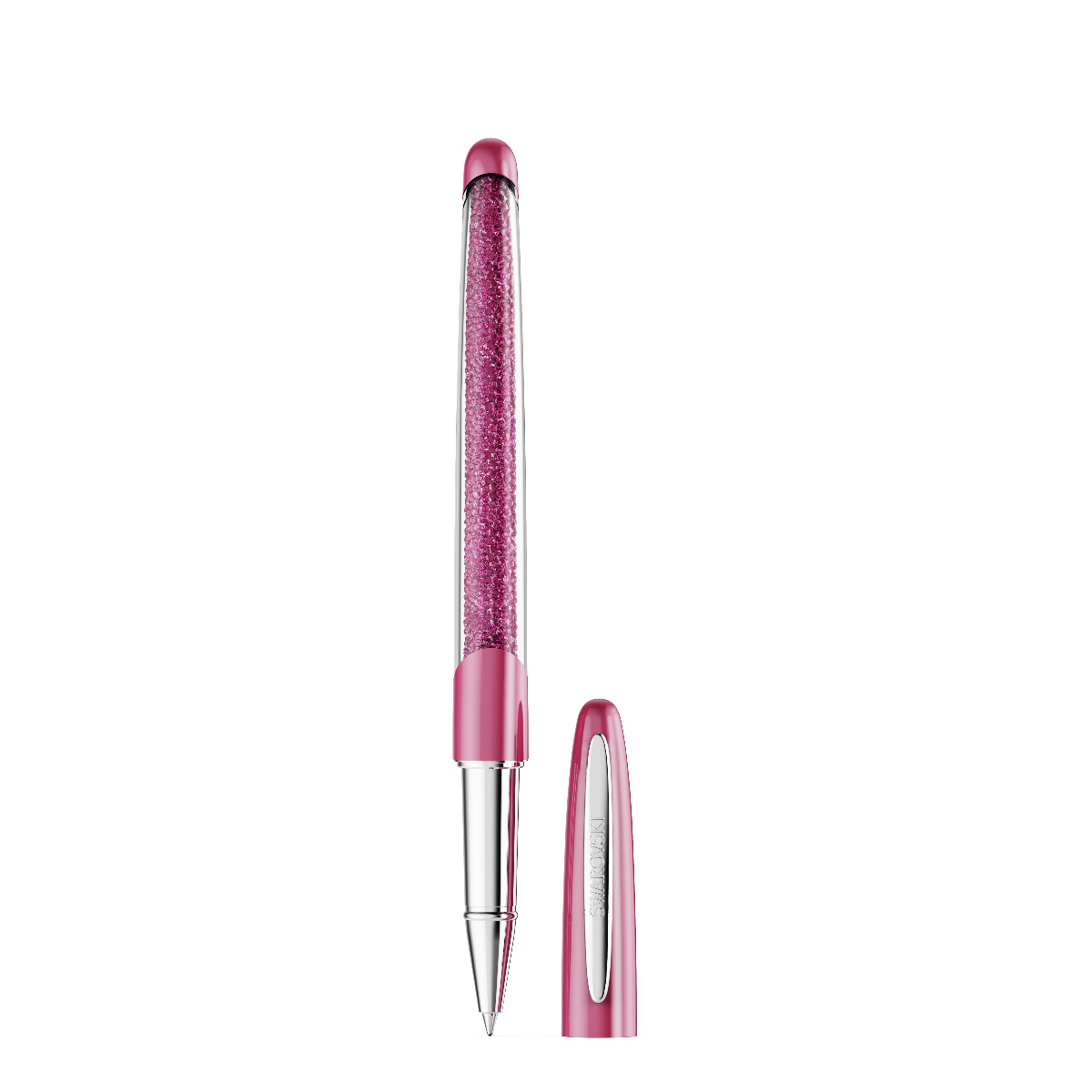 Resim Crystalline Nova Top Uçlu Kalem, Pembe, Krom Kaplama